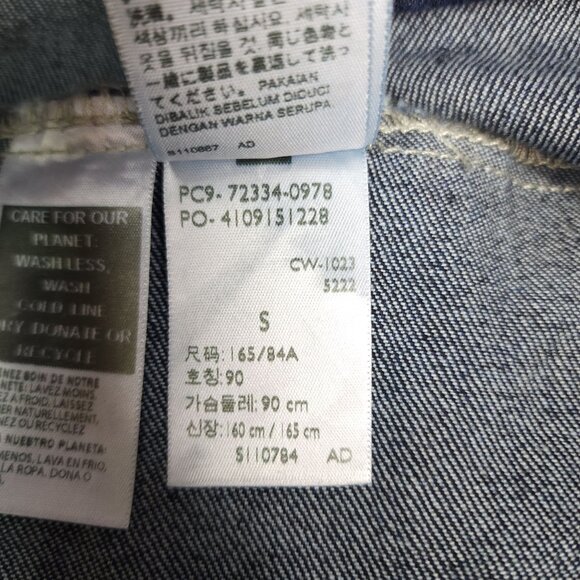 Levi's Denim Trucker Jacket Men's Size Small Dark Rinse Indigo Cotton Red Tab - Picture 4 of 11